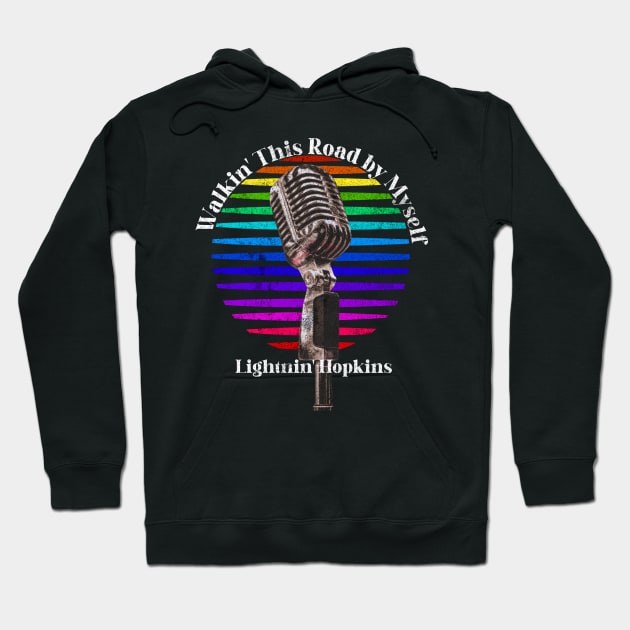 Lightnin' Hopkins Walkin' This Road by Myself Hoodie by silvia_art